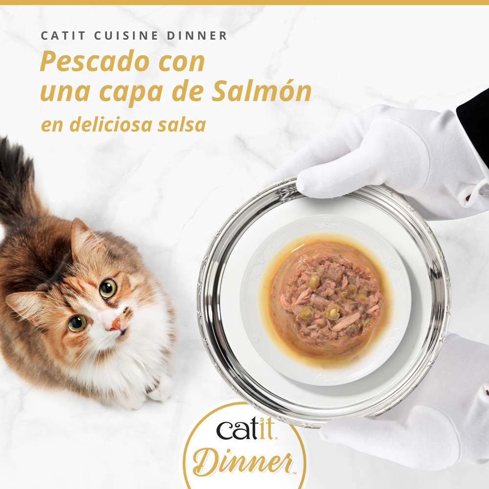 Catit | Cuisine Dinner - Pescado con salmón (75g)