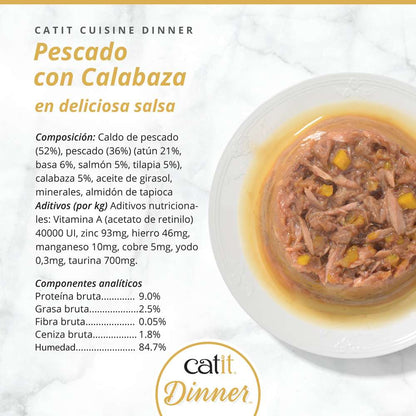 Catit | Cuisine Dinner - Pescado con calabaza (75g)