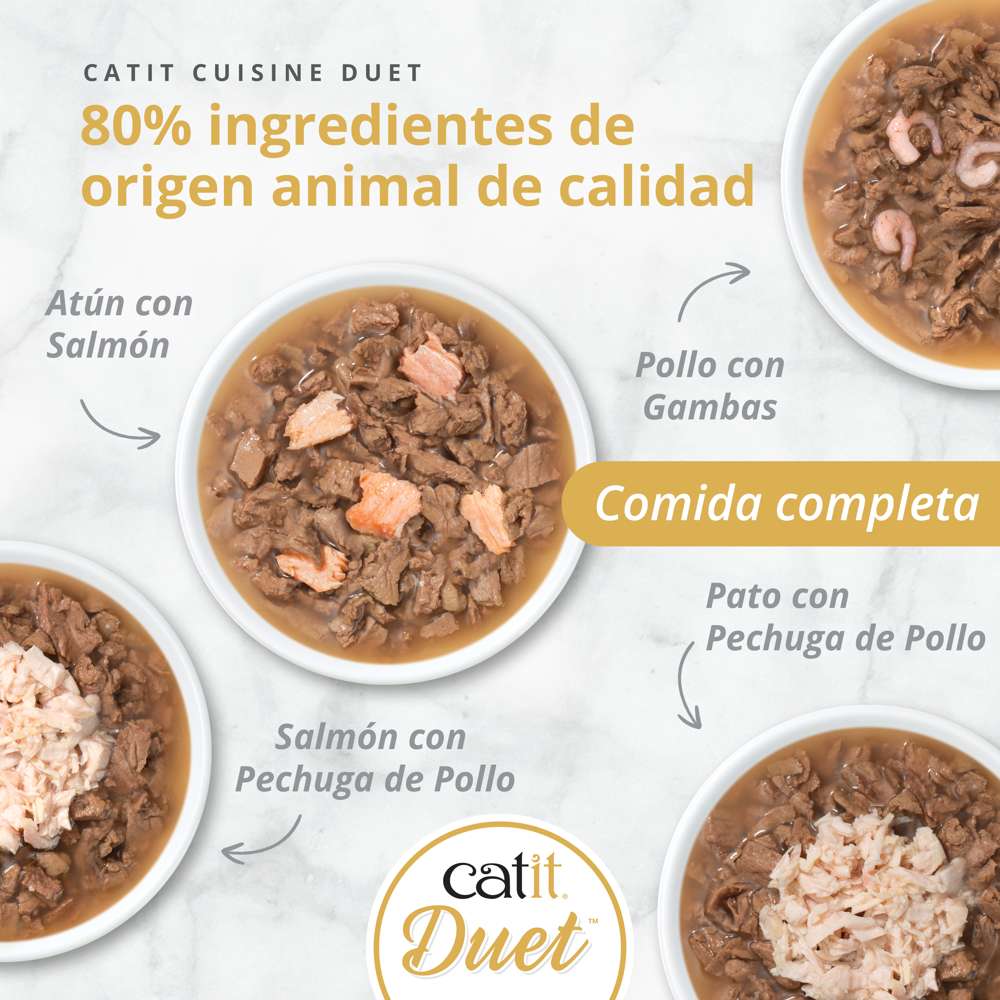 Catit | Cuisine Duet - Pollo con gambas (75g)