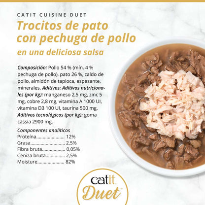 Catit | Cuisine Duet - Pato con pollo (75g)