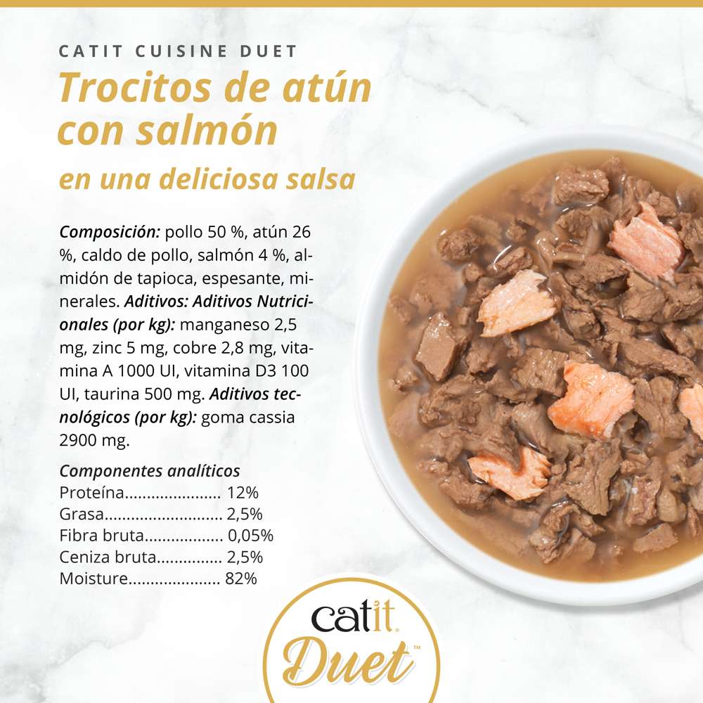 Catit | Cuisine Duet - Atún con salmón (75g)