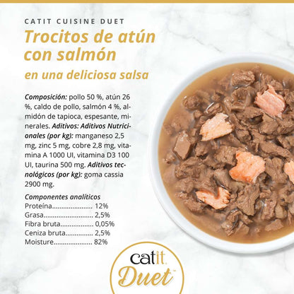 Catit | Cuisine Duet - Atún con salmón (75g)