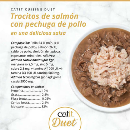 Catit | Cuisine Duet - Salmón con pollo (75g)