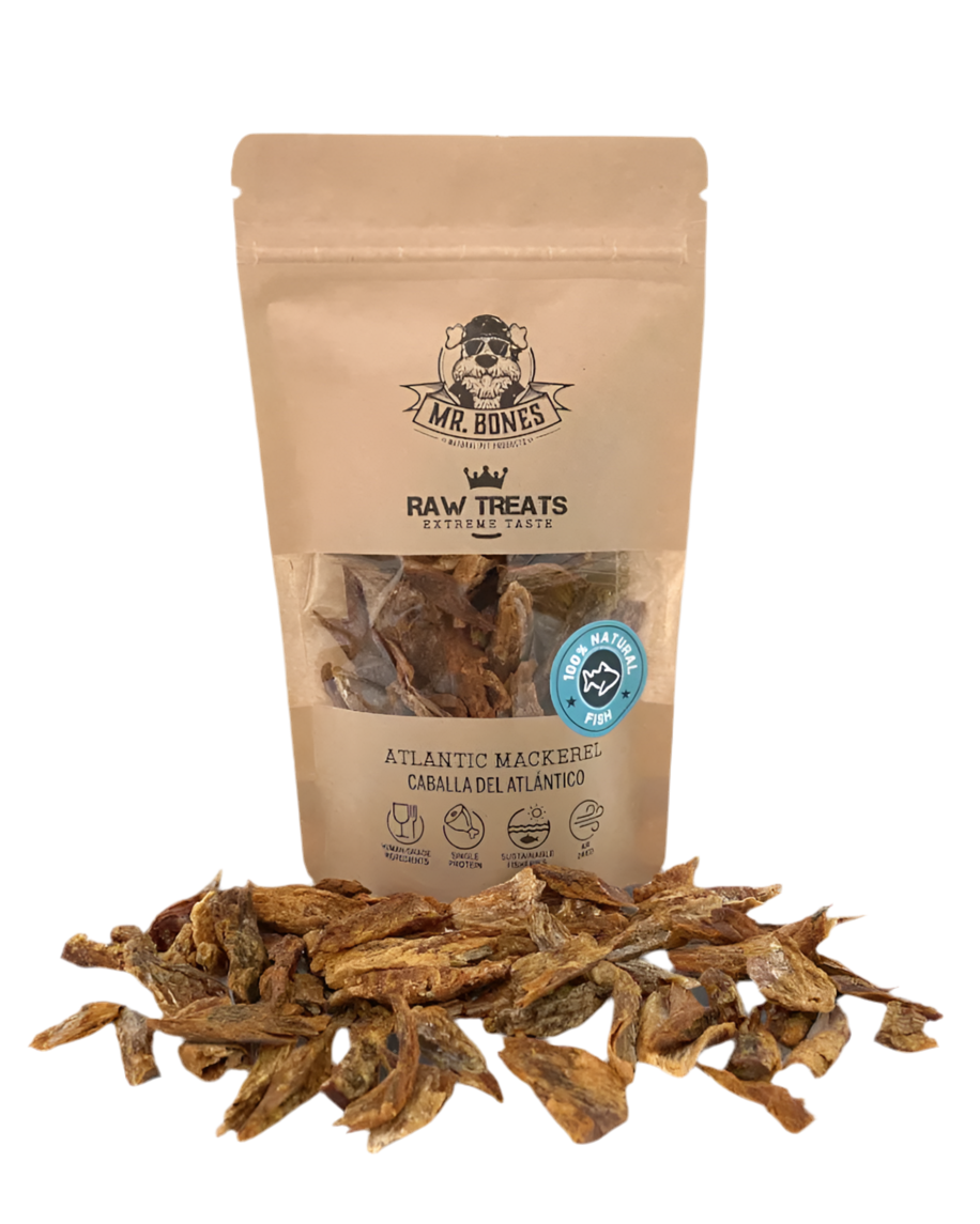 Mr. Bones | Raw Treats Caballa – Snack natural para perro y gato