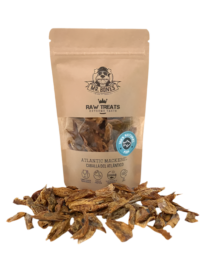 Mr. Bones | Raw Treats Caballa – Snack natural para perro y gato