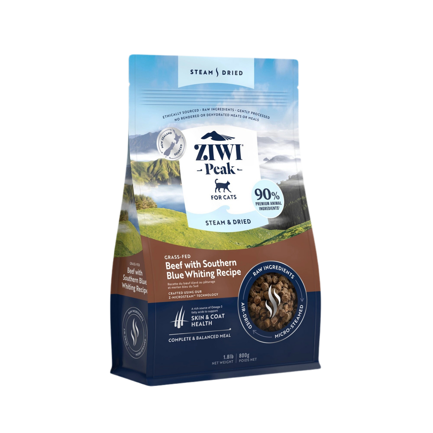 Ziwi Peak | Steam & Dried Comida para gatos Carne de res
