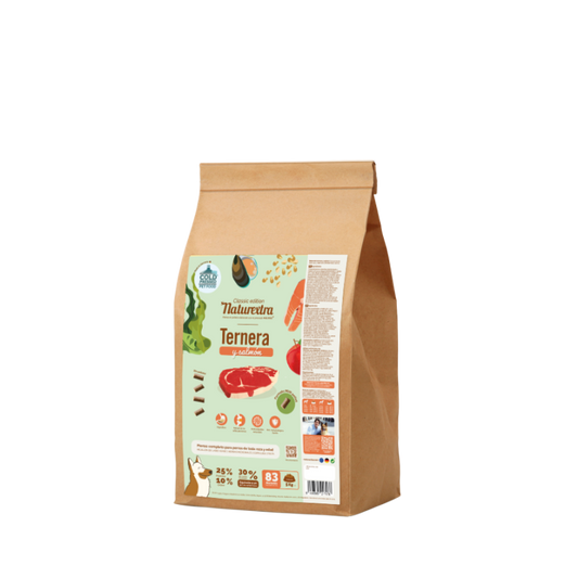 Naturextra | Ternera con salmón Mini Pellet - Pienso en pellets prensado en frío para perros