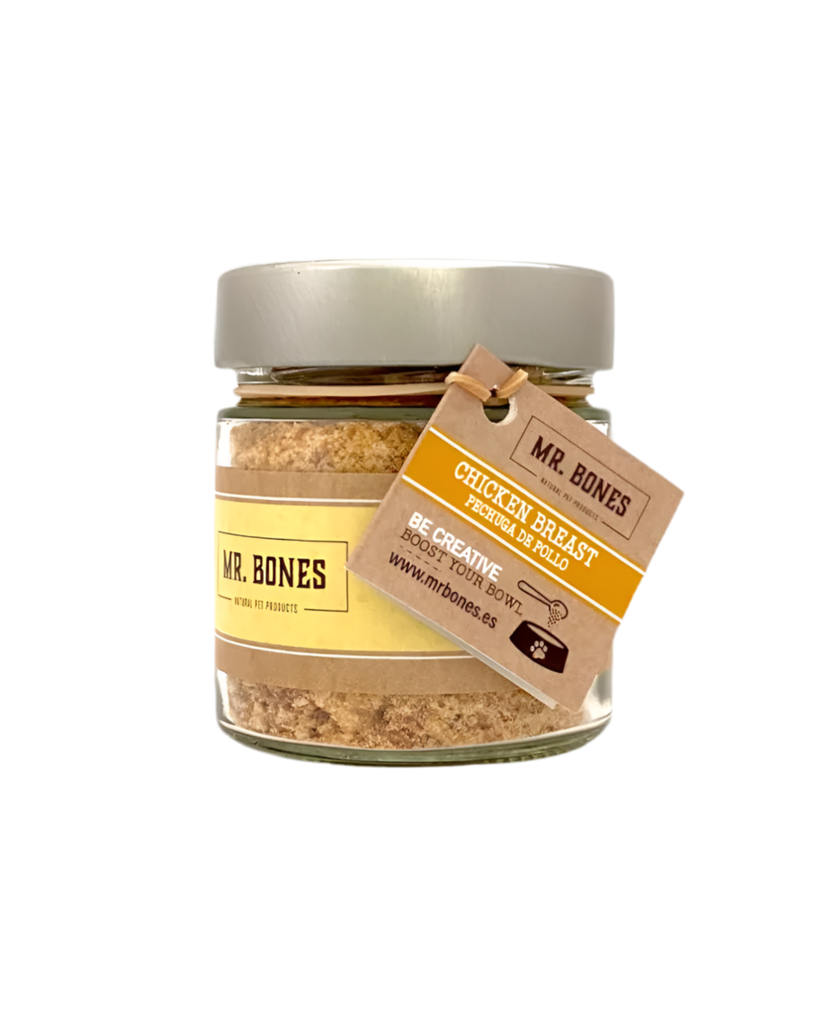 Mr. Bones | Topper de Pechuga de pollo para perros – Complemento natural