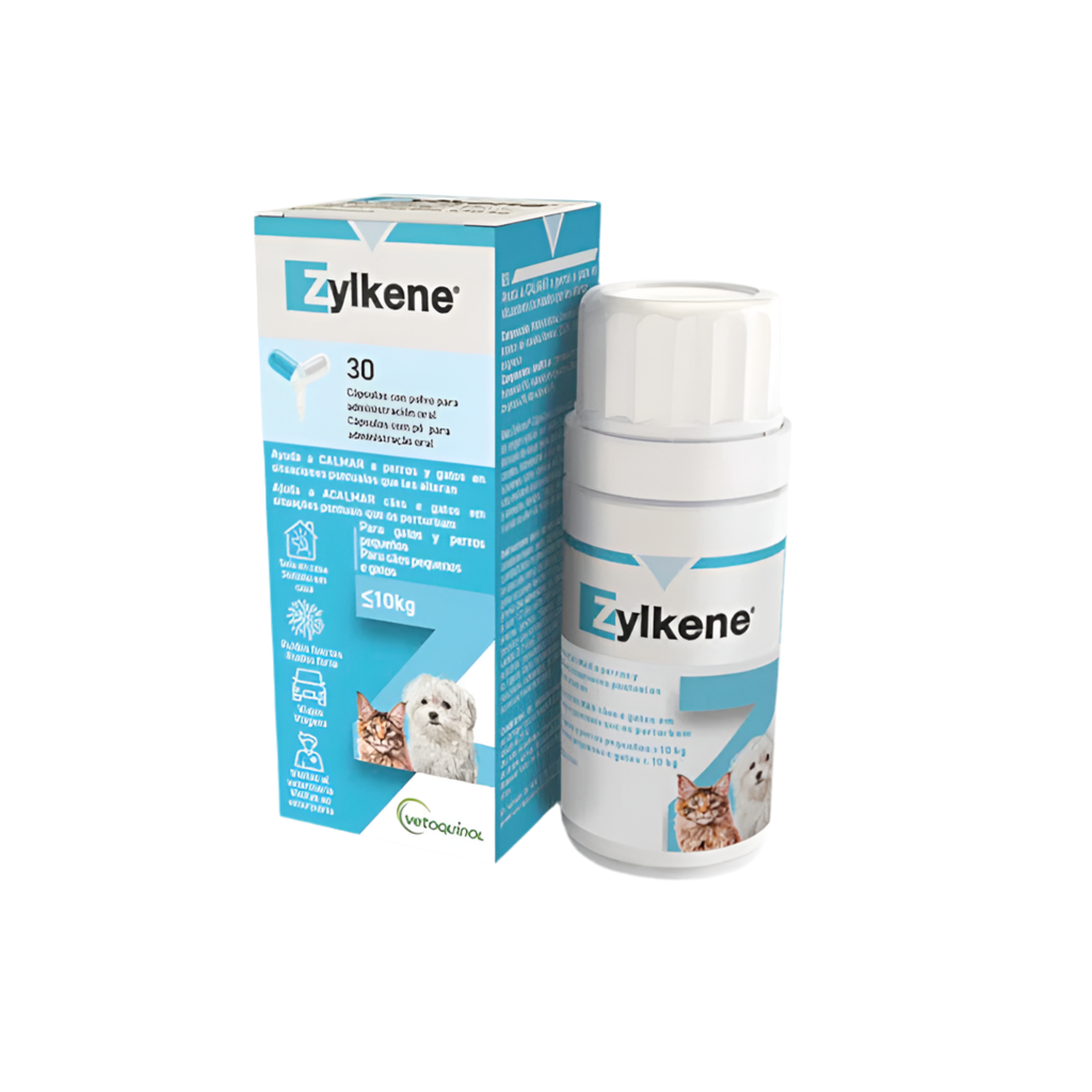 Zylkene | Tranquilizante natural para gatos y perros <10kg (30capsulasx75mg)