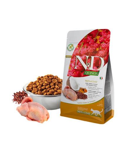 Farmina | N&D Quinoa Skin Coat - Codorniz y Coco