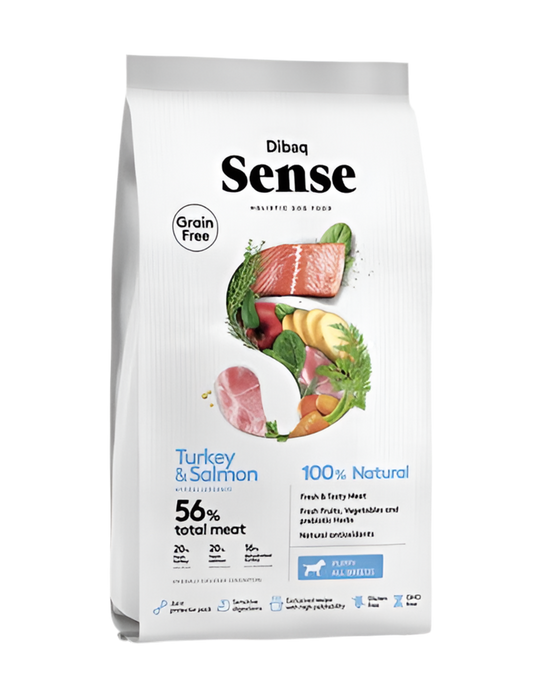 Dibaq | Sense Dog Cachorros Grain Free - Pavo y Salmón (12kg)