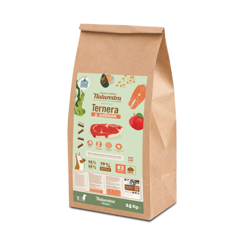 Naturextra | Ternera - Pienso en pellets prensado en frío para perros