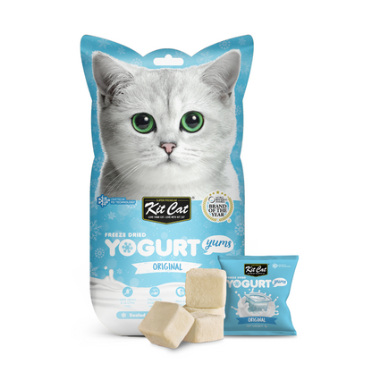 Kit Cat Yogurt Yums Original para gatos, envase de 10 g con 10 piezas de 1 g