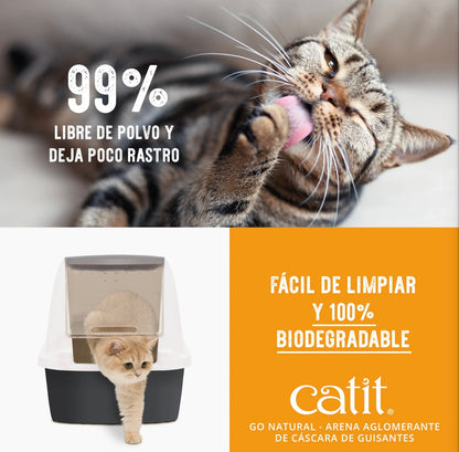 Catit | Arena para Gatos Aglomerante de Cáscara de Guisante Go Natural