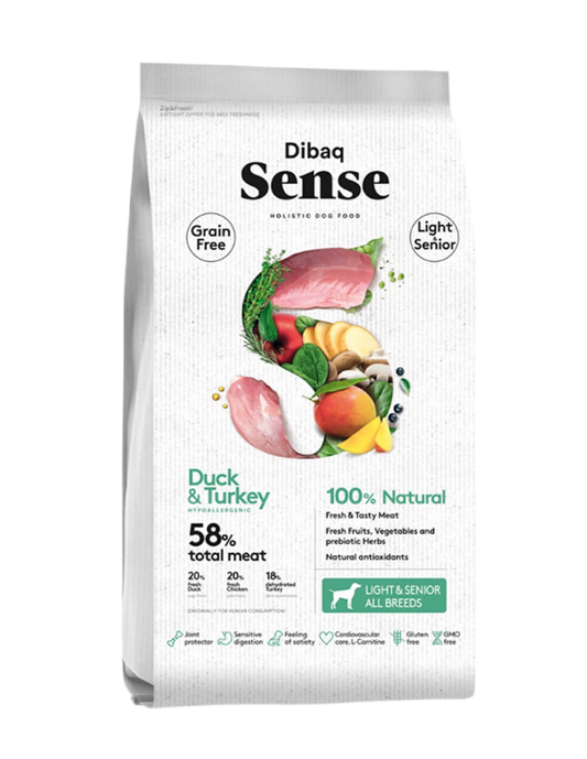 Dibaq | Sense Light Senior Grain Free - Pato y Pavo 12kg