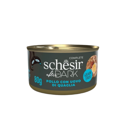 Schesir | After Dark Filetes Pollo con Huevo de Codorniz en Caldo (80g)