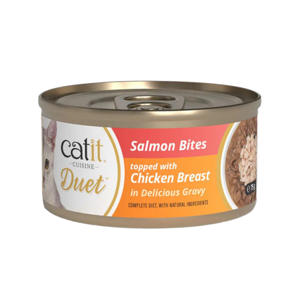 Catit | Cuisine Duet - Salmón con pollo (75g)