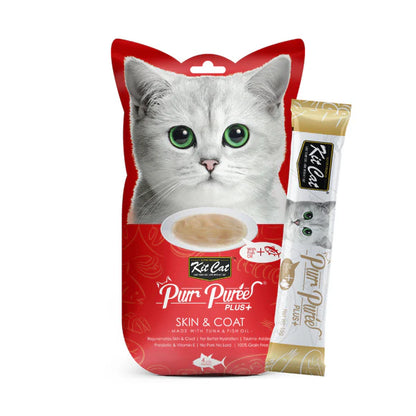 Kit Cat | Purr Puree Skin & Coat - Atún (4x15g)