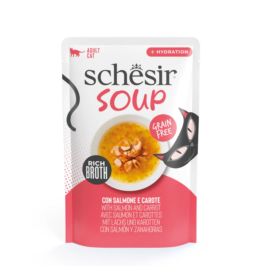 Schesir | Sopa de salmón rosado salvaje y zanahorias