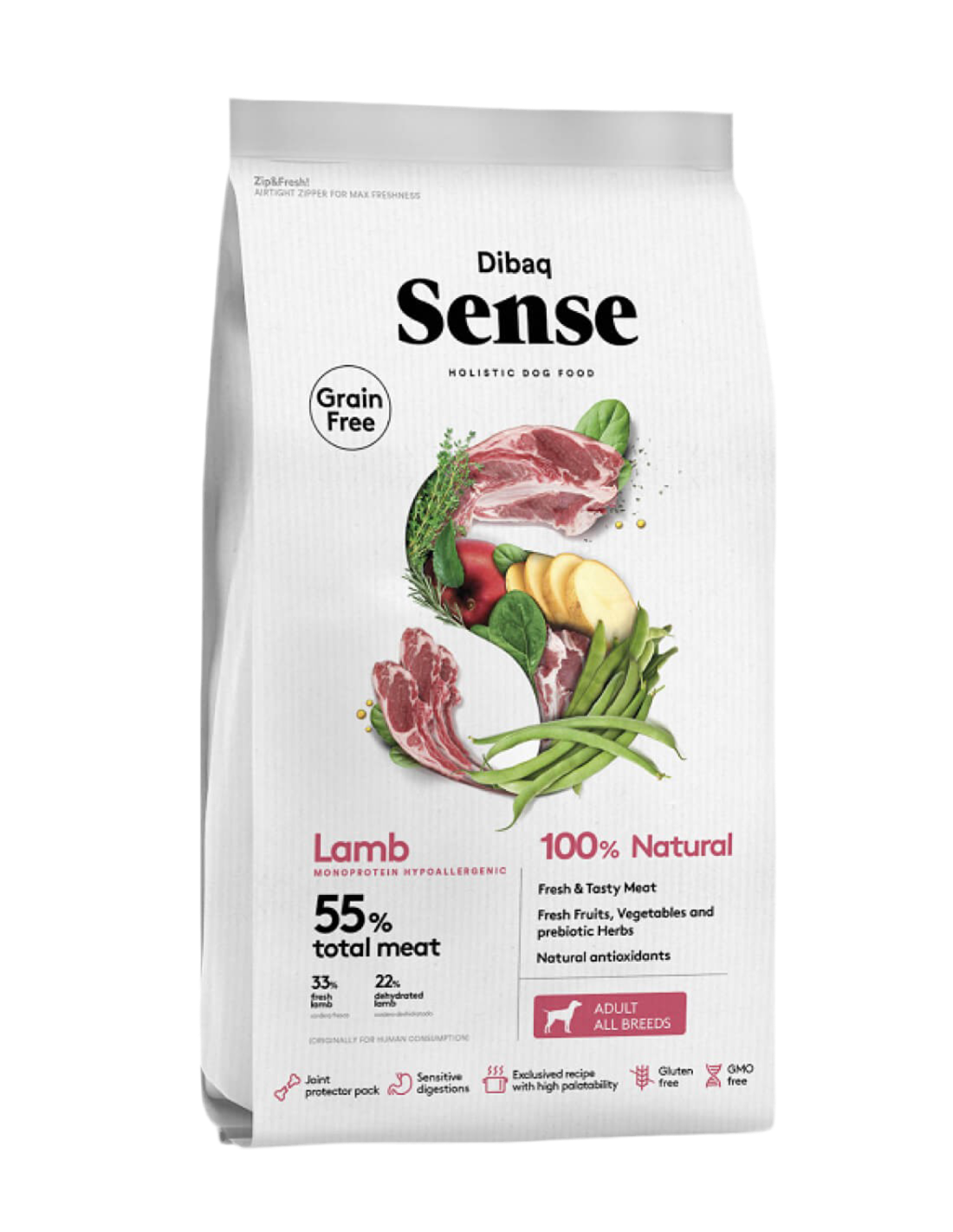 Dibaq | Sense Dog Grain Free - Cordero (12kg)