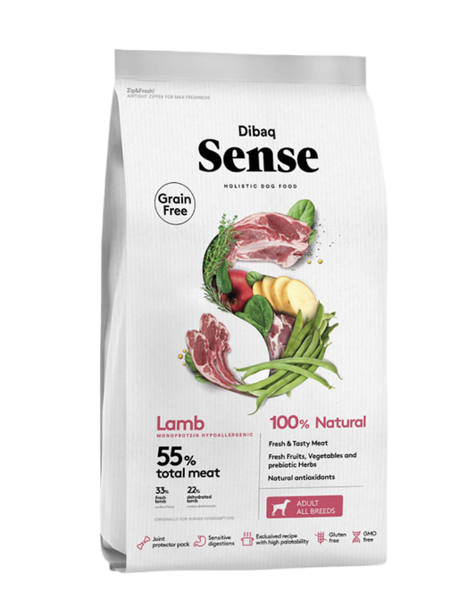 Dibaq | Sense Dog Grain Free - Cordero (12kg)