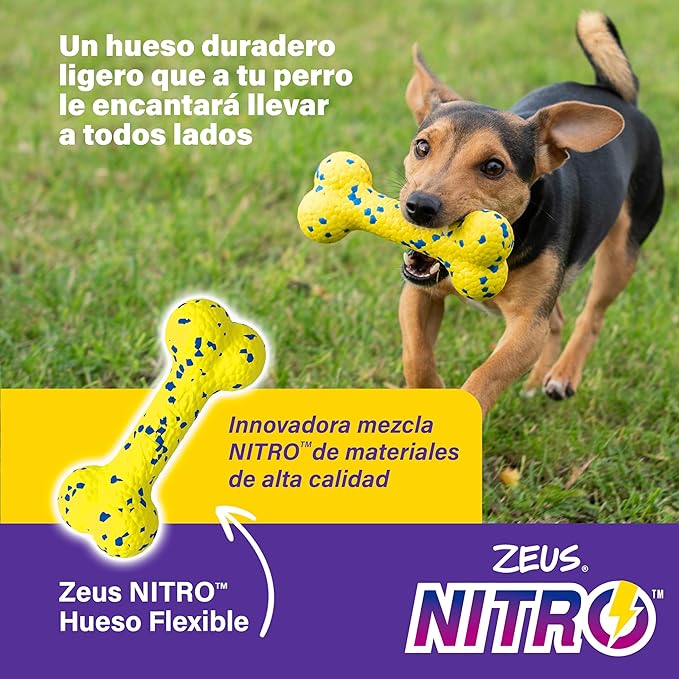 Zeus Nitro | Hueso Ligero y Resistente para Perro, 16 cm