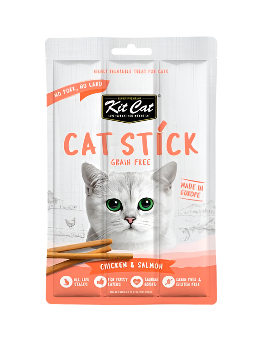 Kit Cat | Cat stick 15g - Pollo, salmón y calabaza