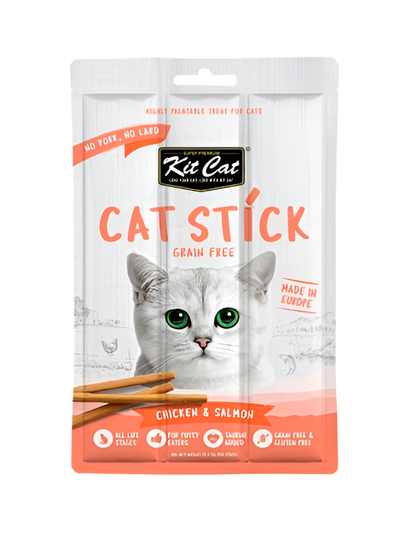 Kit Cat | Cat stick 15g - Pollo, salmón y calabaza
