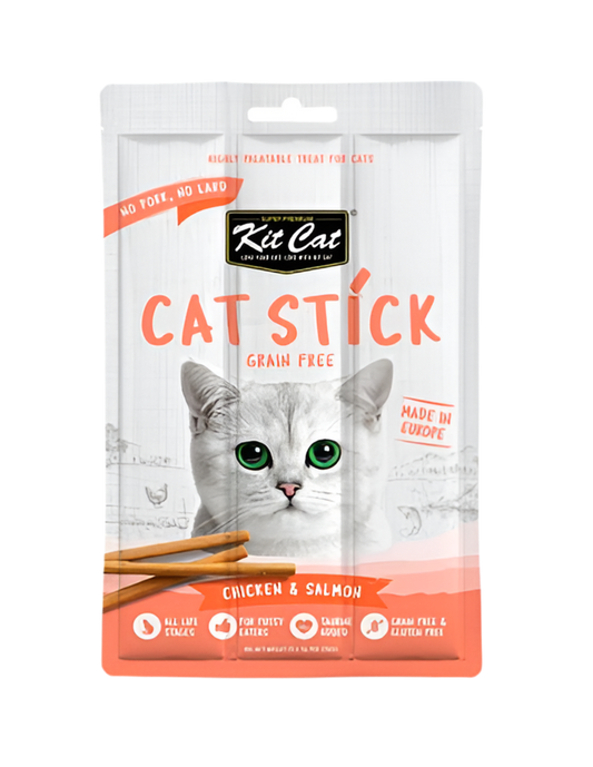 Kit Cat | Cat stick 15g - Pollo, salmón y calabaza