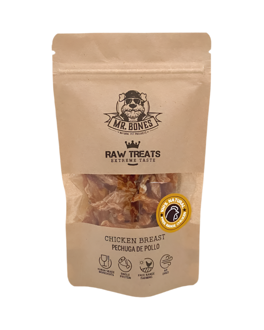 Mr. Bones | Raw Treats Pechuga de pollo – Snack natural para perro y gato