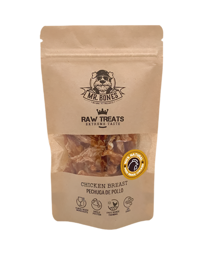 Mr. Bones | Raw Treats Pechuga de pollo – Snack natural para perro y gato