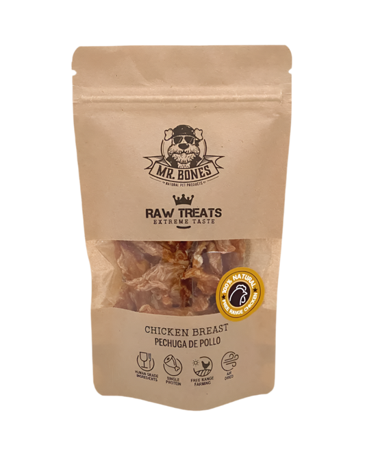 Mr. Bones | Raw Treats Pechuga de pollo – Snack natural para perro y gato