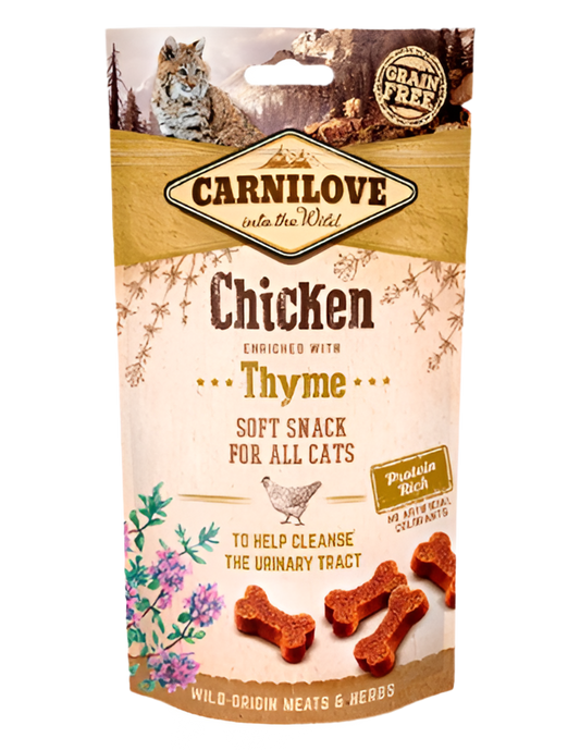 Carnilove | Snack semihumedo de Pollo con Tomillo (50g) para gatos