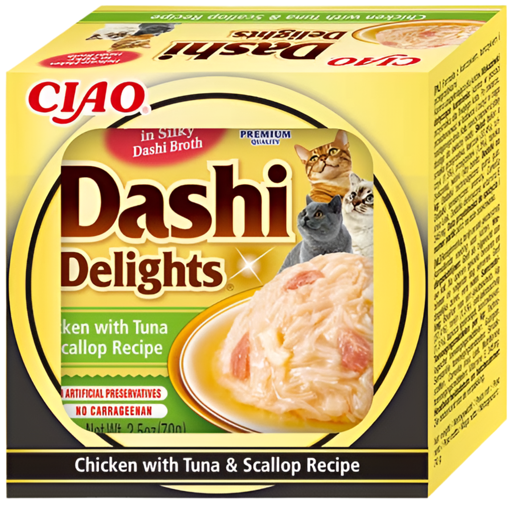 Inaba | Dashi Delights Pollo con Atún y Vieira (70g)