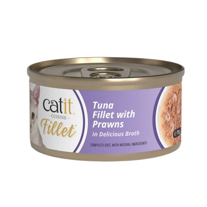 Catit | Cuisine Fillet - Atún con gambas (75g)