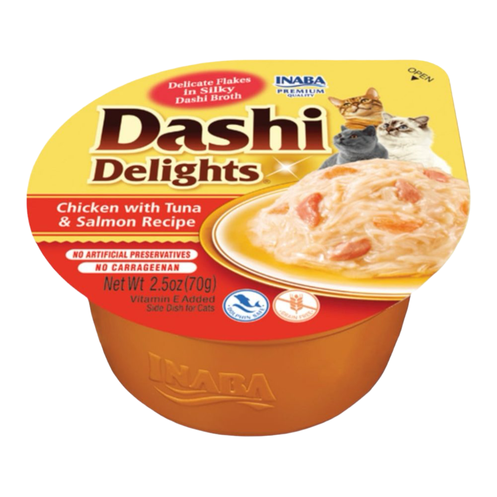 Inaba | Dashi Delights Pollo con Atún y Salmón (70g)