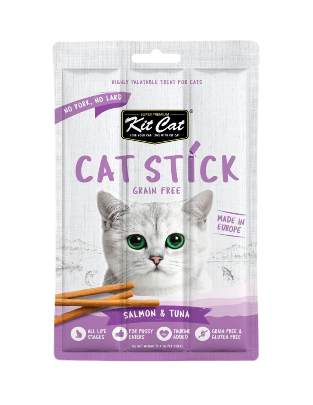 Kit Cat | Cat Stick 15g - Salmón con Atún de Aleta Amarilla