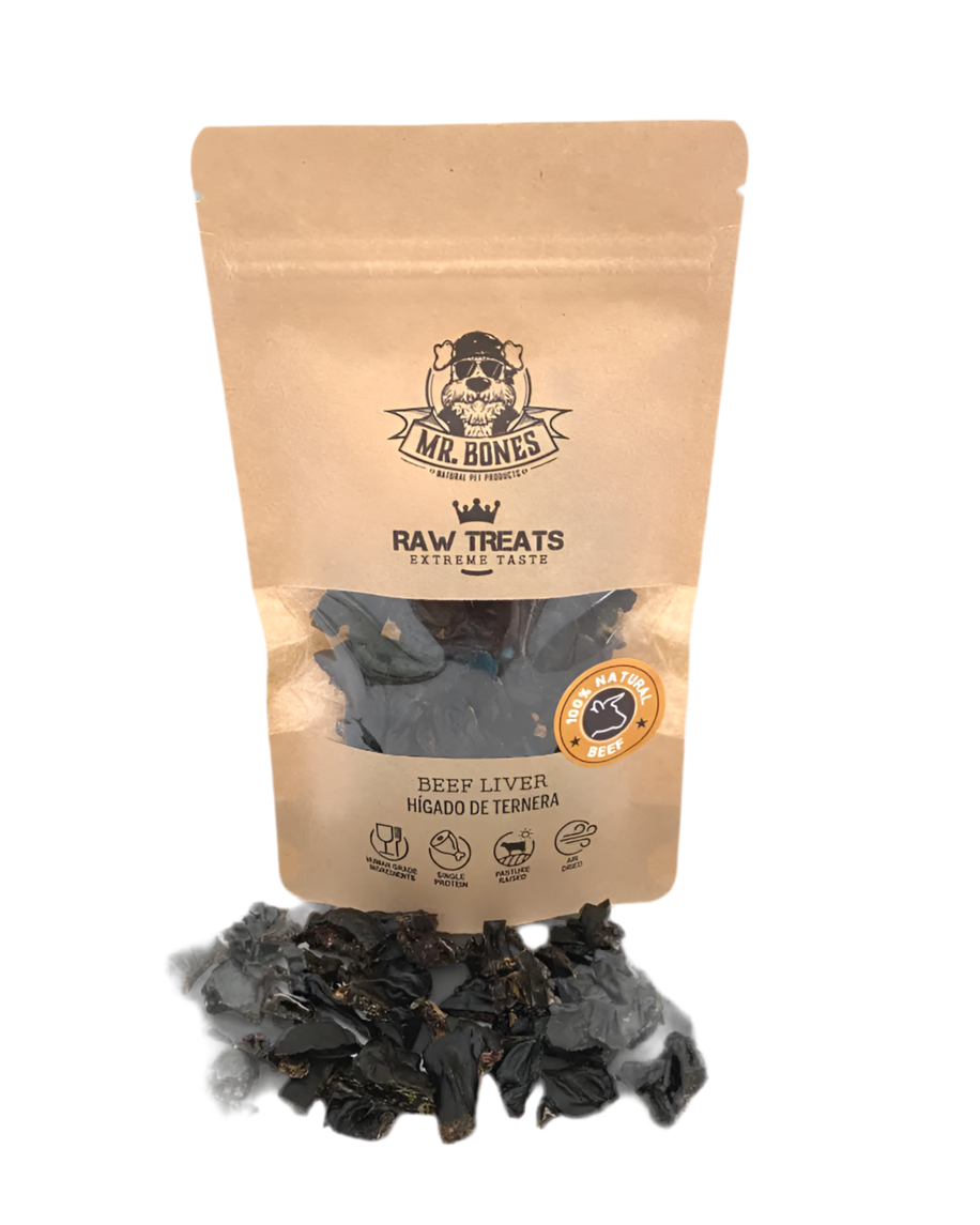 Mr. Bones | Raw Treats Hígado de ternera – Snack natural para perro y gato