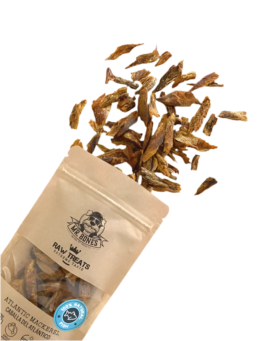 Mr. Bones | Raw Treats Caballa – Snack natural para perro y gato