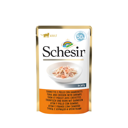 Schesir | Atún con pollo y gambas (50g)