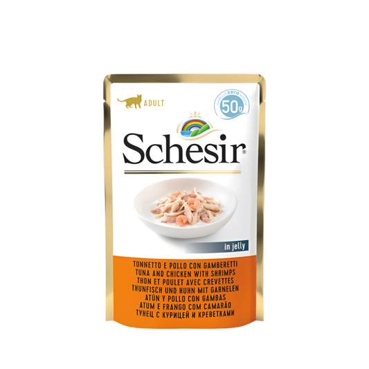 Schesir | Atún con pollo y gambas (50g)