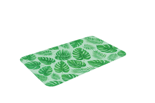 Alfombra refrescante reutilizable para perros y gatos con diseño tropical