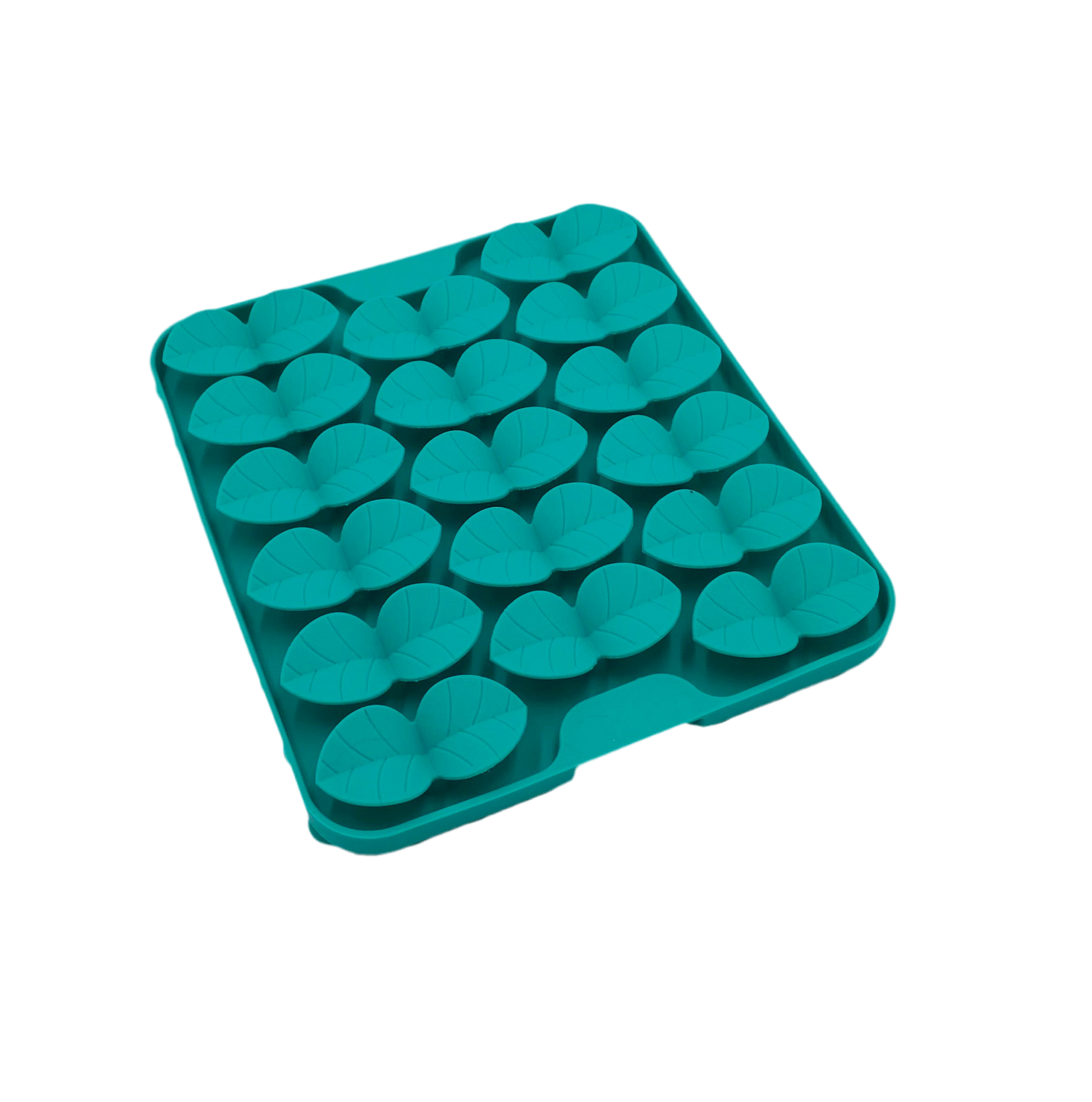 Alfombrilla para lamer BubiChef LeafyLove con diseño de hojas en silicona alimentaria