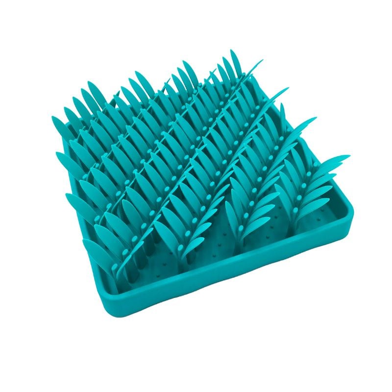 Alfombrilla para lamer BubiChef LickGrass para perros con diseño tipo hierba en silicona