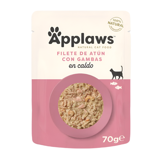 Applaws Atún con Gambas del Pacífico en Caldo comida húmeda natural para gatos