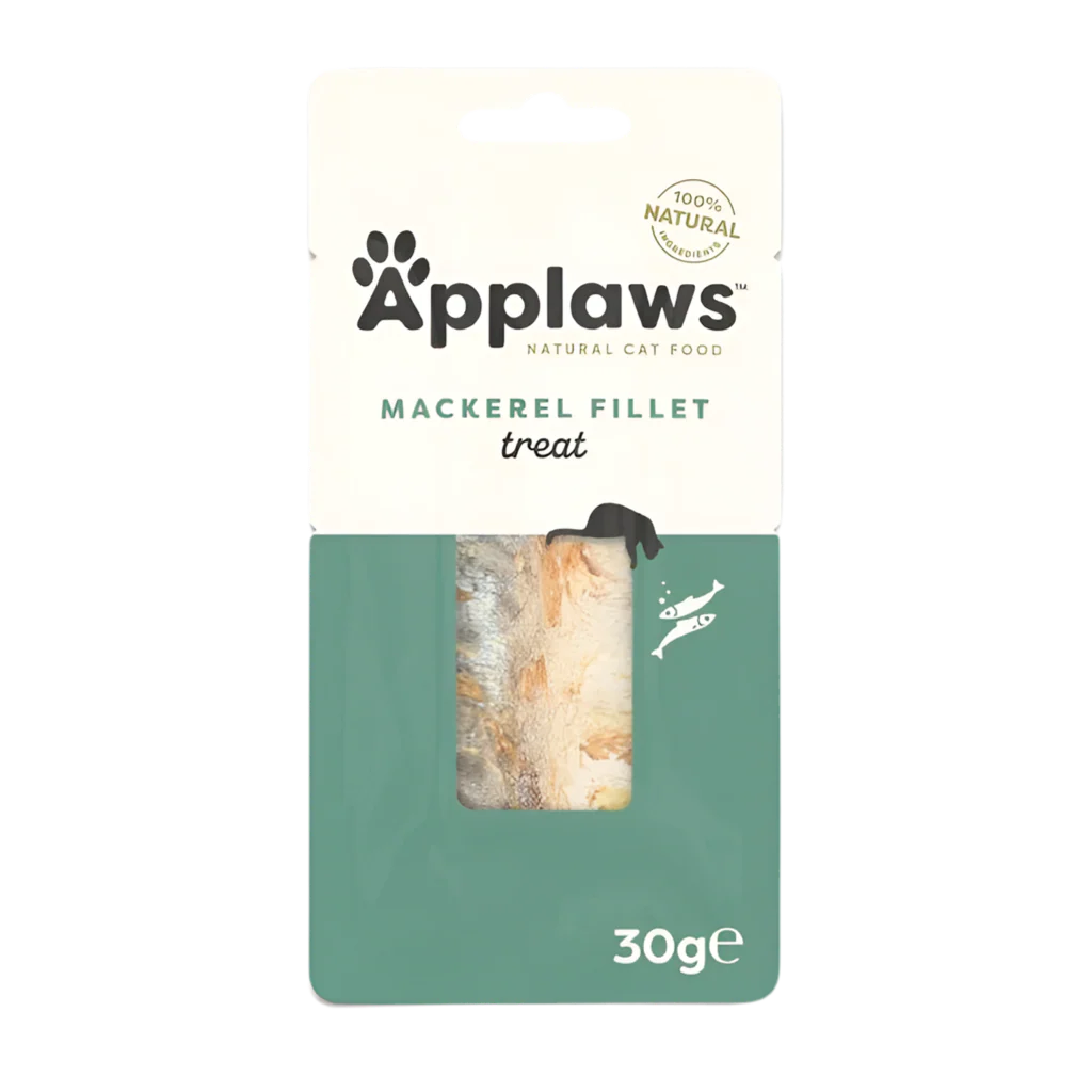 Applaws Lomo entero de Caballa 30g, snack natural para gatos, rico en Omega 3