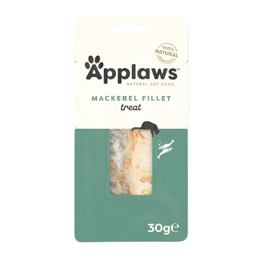 Applaws Lomo entero de Caballa 30g, snack natural para gatos, rico en Omega 3