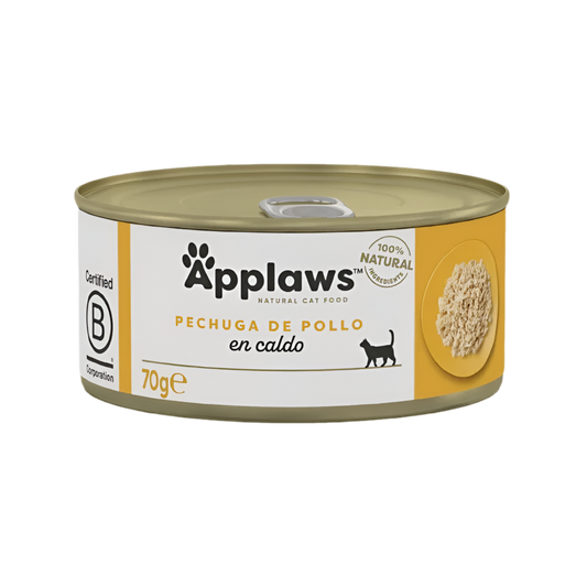 Applaws lata de pollo 70 g para gatos – alimento húmedo natural
