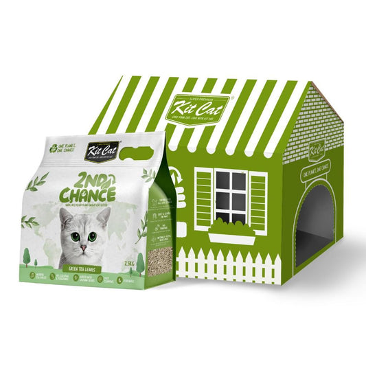 Arena Kit Cat 2nd Chance té verde para gatos