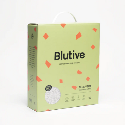 Arena aglomerante Blutive aroma aloe vera con bentonita natural para gatos 6L